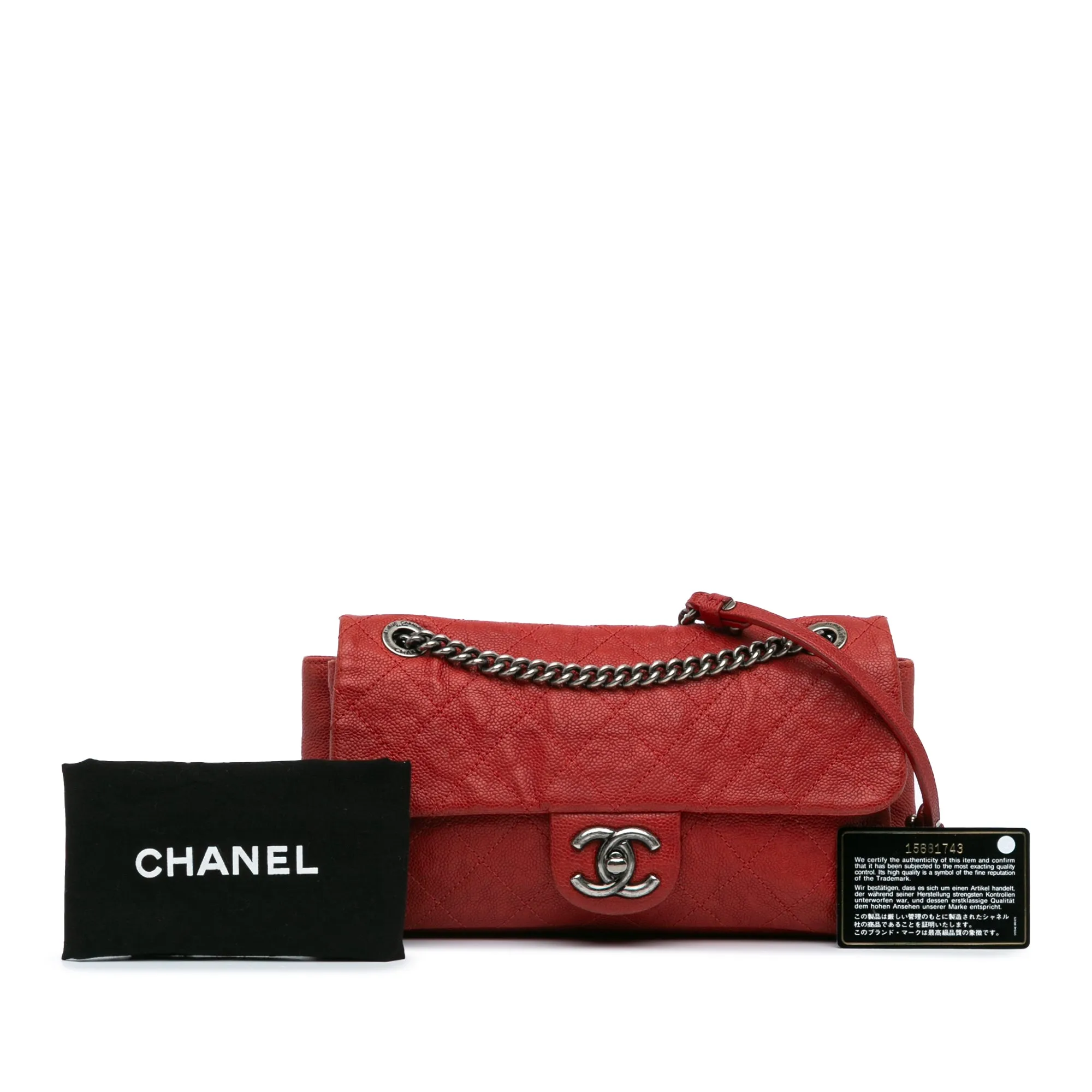 Medium Quilted Caviar Simply CC Flap