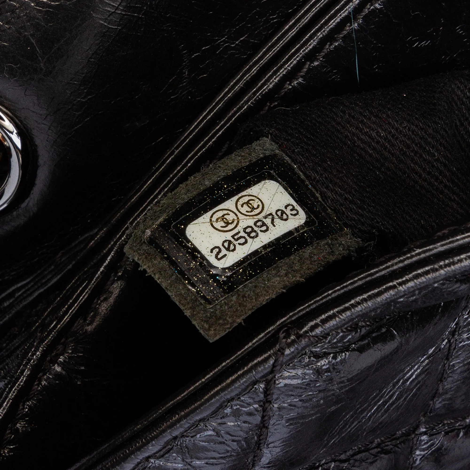 Medium Quilted Glazed Calfskin Lady Pearly Flap