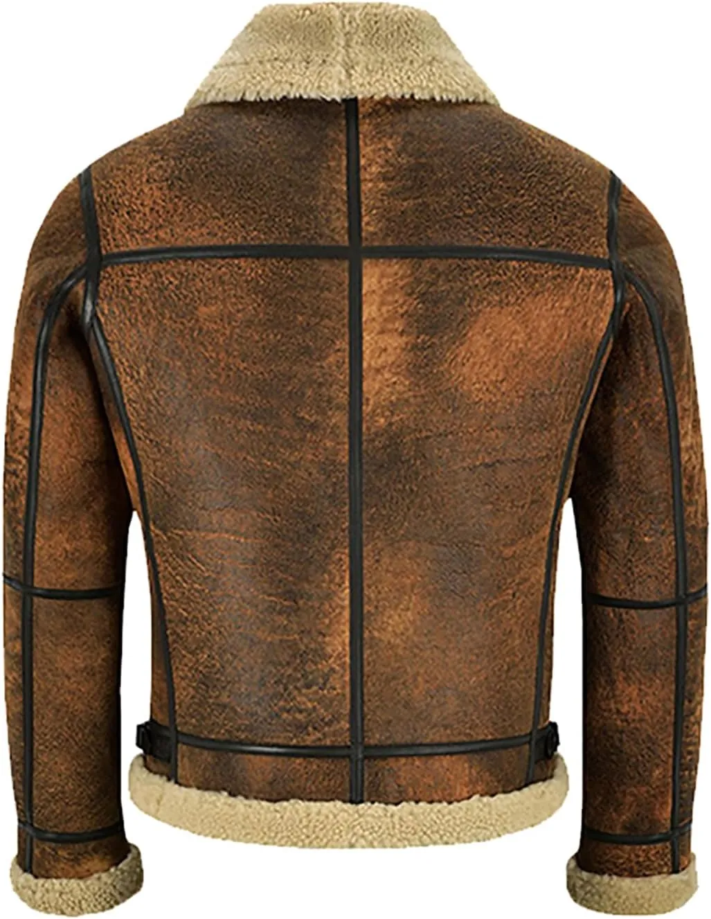 Men B3 Bomber Aviator Real Sheepskin Winter Jacket
