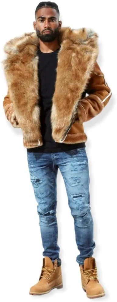 Men EL Jefe Shearling Moto Jacket (Black)