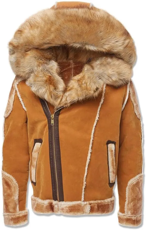 Men EL Jefe Shearling Moto Jacket (Black)