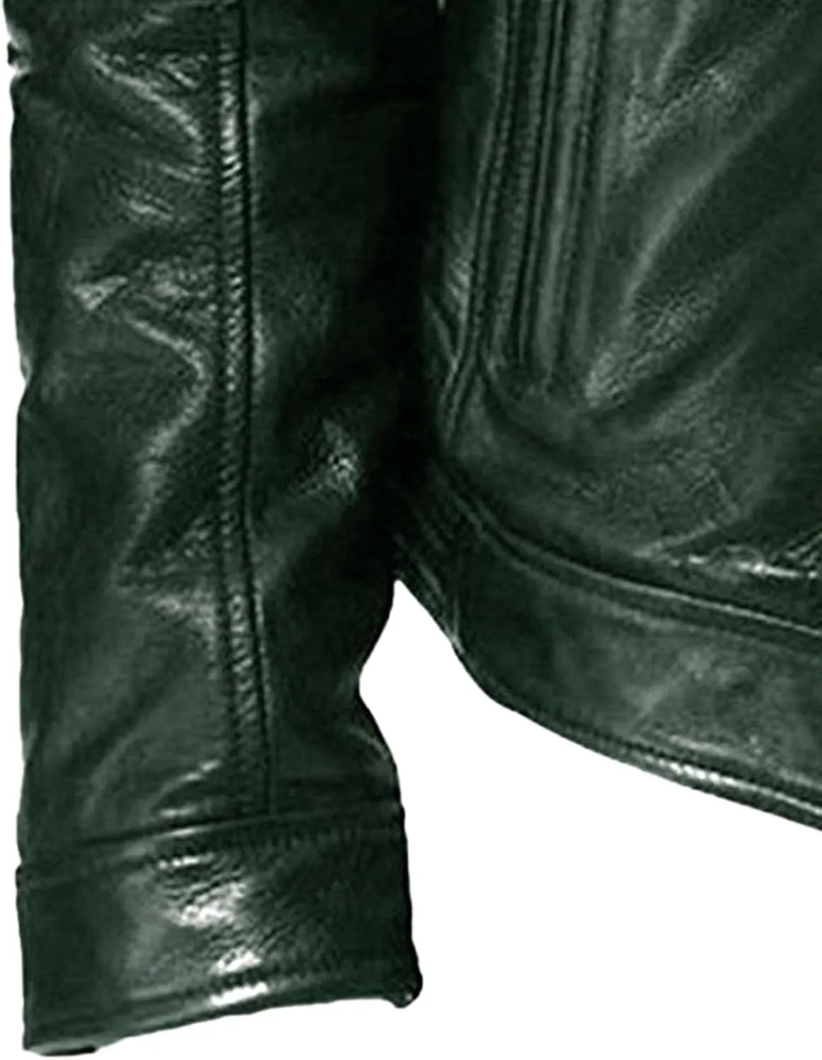 Men Faux Leather Zip Up Jacket Stand Collar Leather Motorcycle Jacket Lightweight Bomber Outwear PU Coat