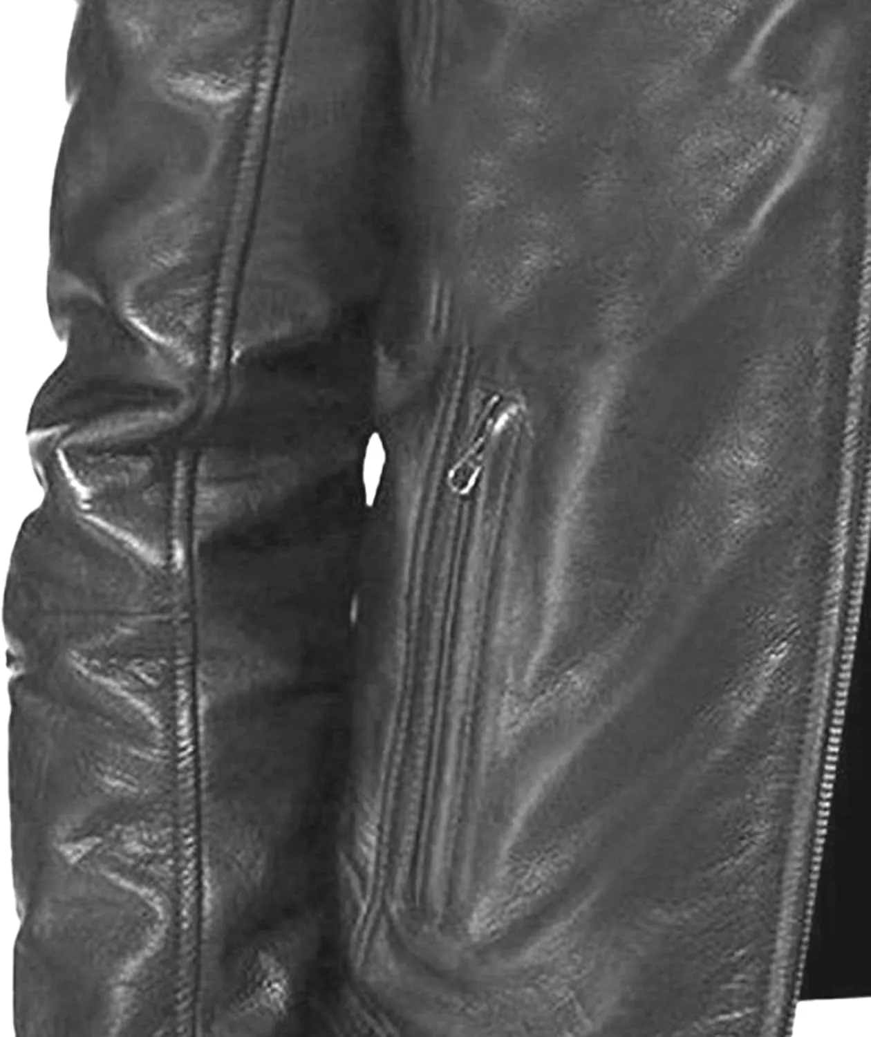 Men Faux Leather Zip Up Jacket Stand Collar Leather Motorcycle Jacket Lightweight Bomber Outwear PU Coat
