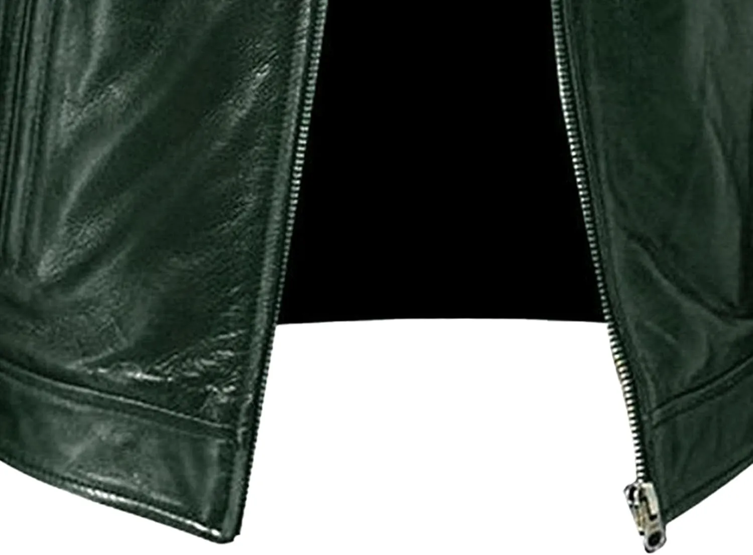 Men Faux Leather Zip Up Jacket Stand Collar Leather Motorcycle Jacket Lightweight Bomber Outwear PU Coat