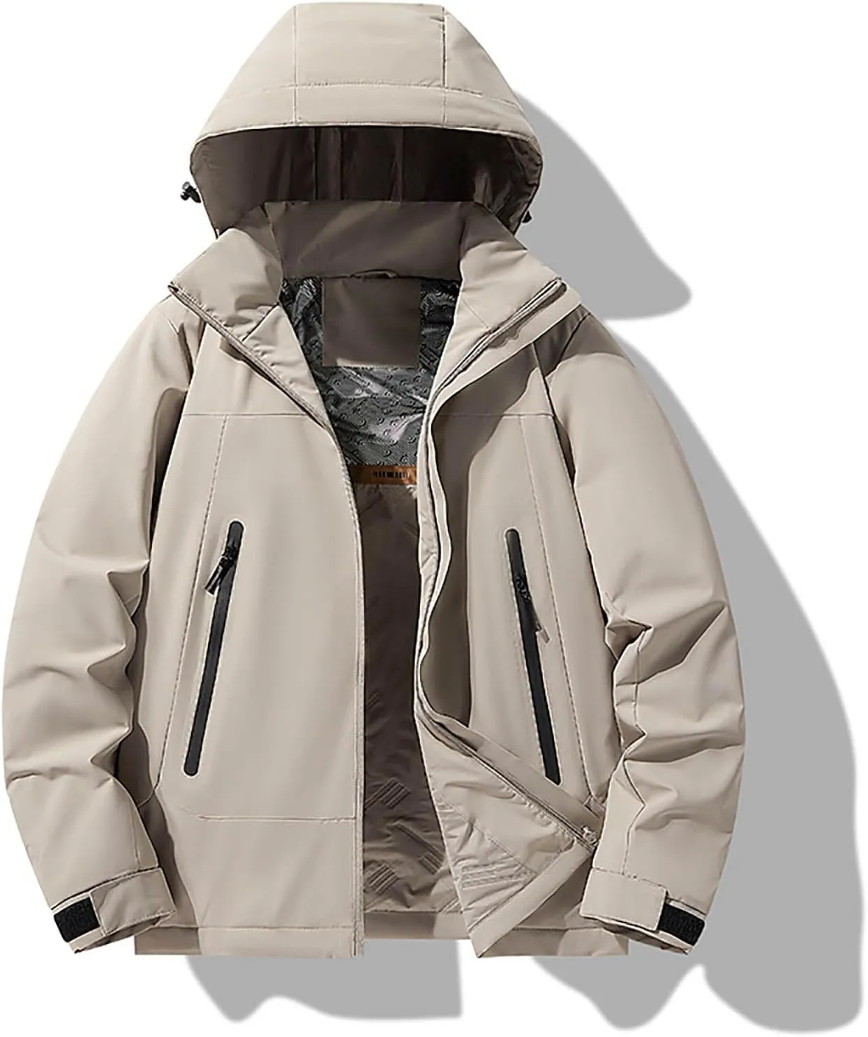 Men Lightweight Down Puffer Jakcet, Repellent Zip Up Long Sleeve Quilted Jackets Waterproof Packable Down Jacket Outdoor