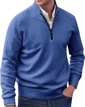 Mens Big And Tall Sweater Hatless Zipper Stand Up Collar Warm Cardigan Knitted Coat Pollo Jackets For Men black long