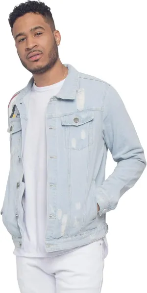 Men's Distressed Denim Jacket