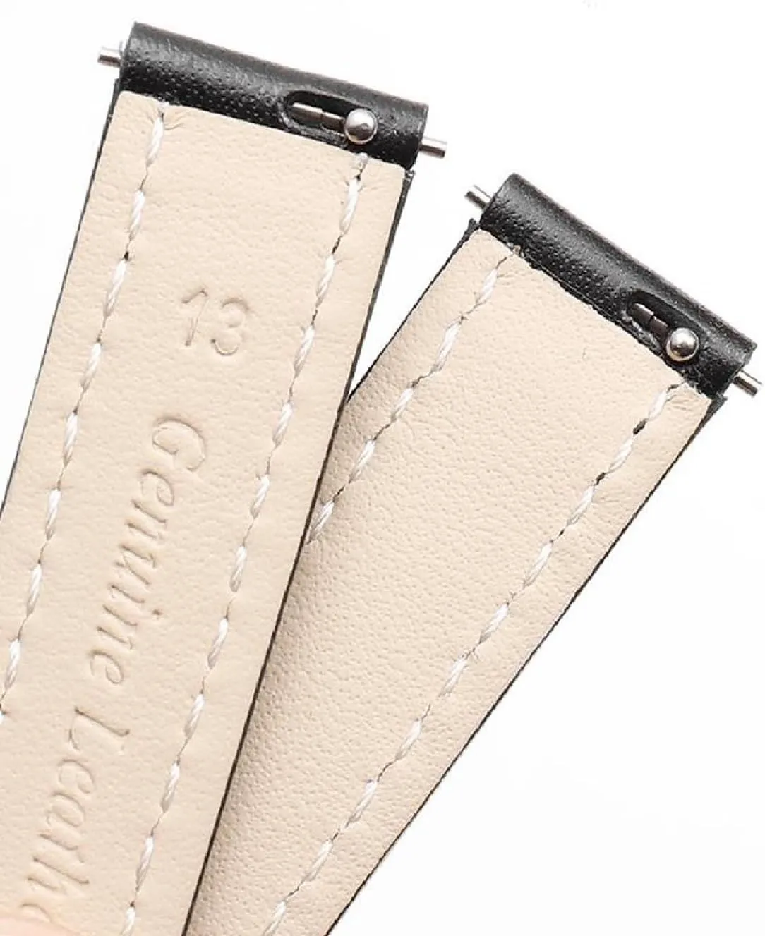 Men's Genuine Leather Watch Strap 10-22mm Universal with Pin Buckle