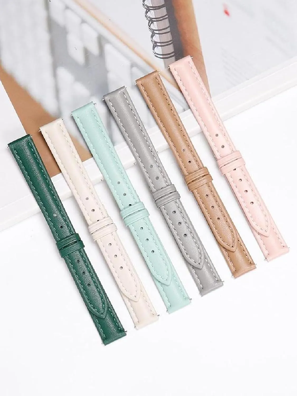 Men's Genuine Leather Watch Strap 10-22mm Universal with Pin Buckle