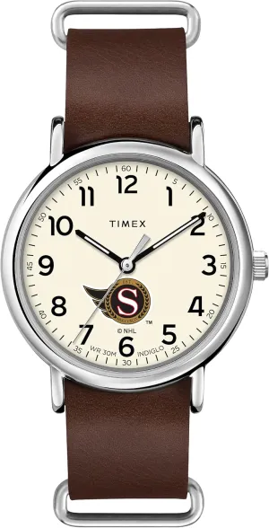 Men's NHL Weekender 40mm Quartz Leather Strap