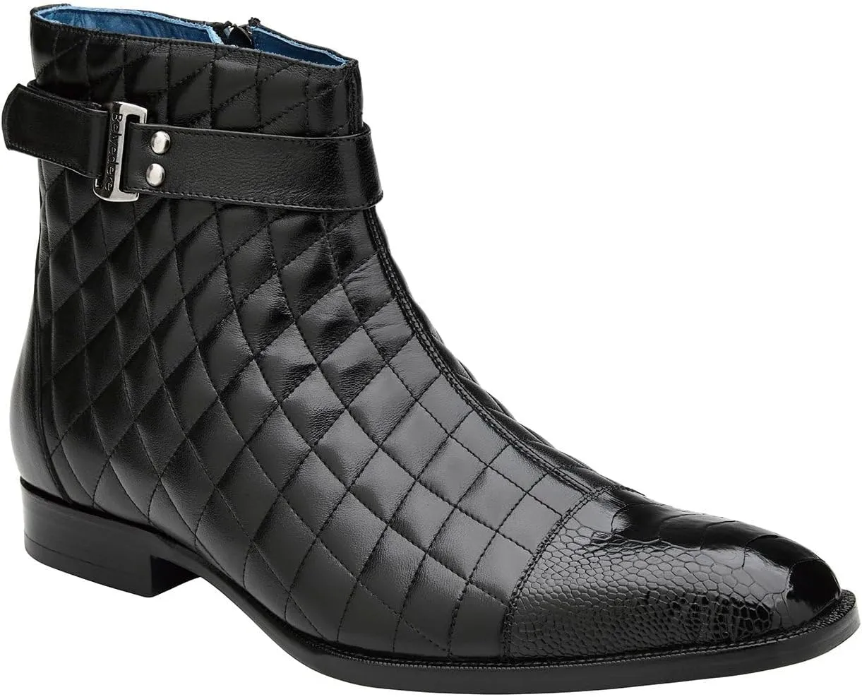 Men's R80 Libero Genuine Ostrich Leg and Quilted Leather Boot