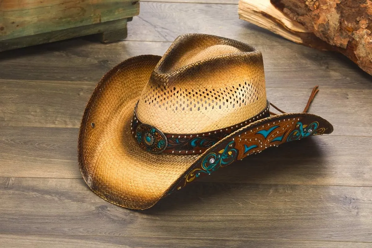 Men's Saddleabck Studded Western Hat