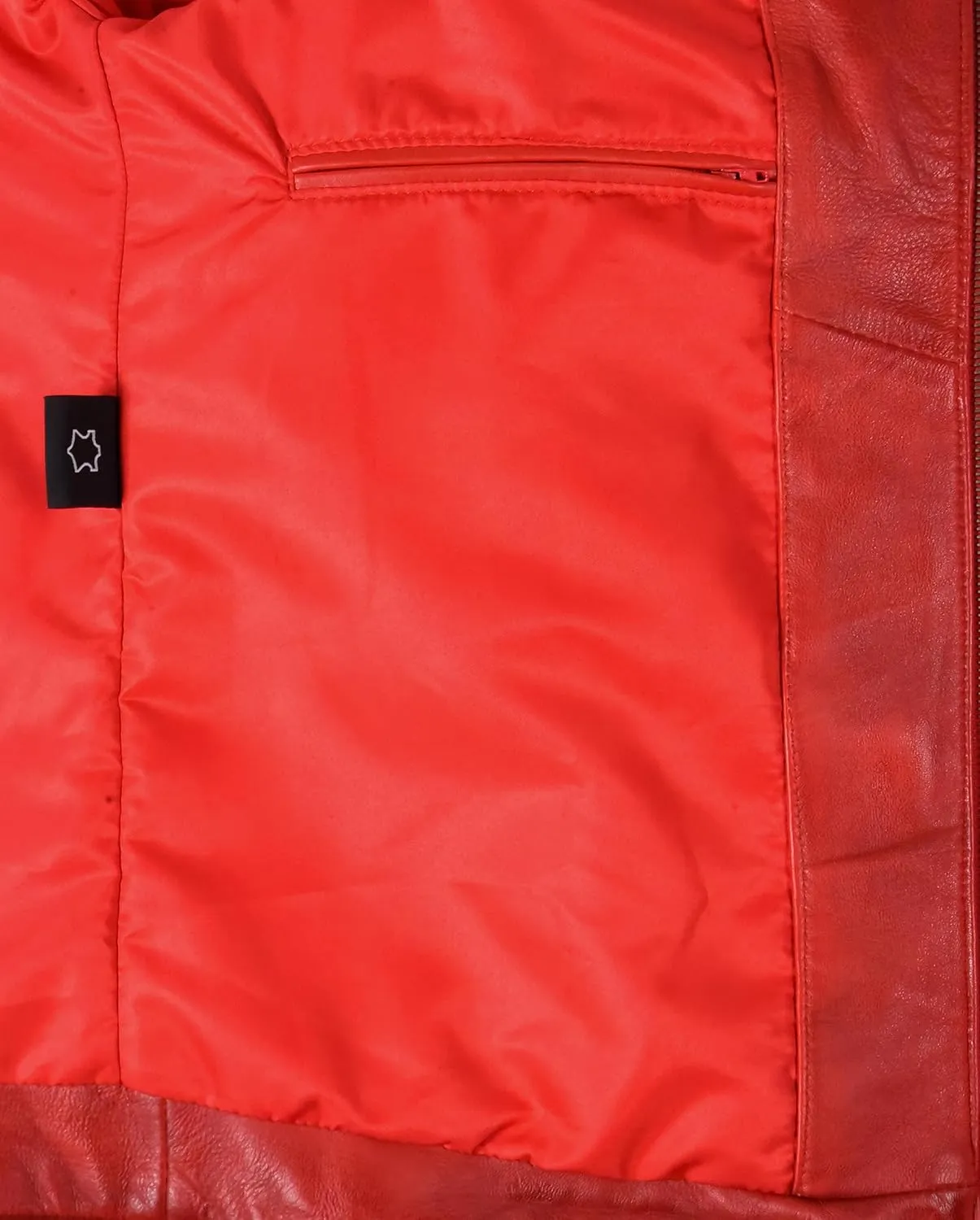 Men's Sports Fashion Quilted Padded Puffy Lambskin Leather Casual Biker Jacket 2448
