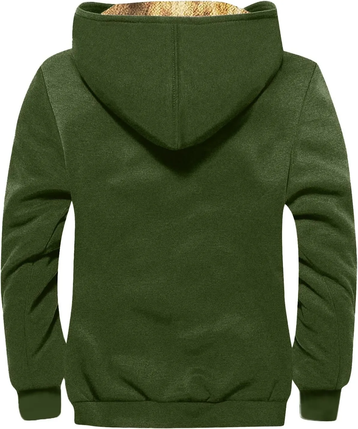 Men's Western Vintage Print Sherpa Fleece Lined Jackets Winter Warm Cozy Outerwear Quilted Down Varsity Coat Hooded