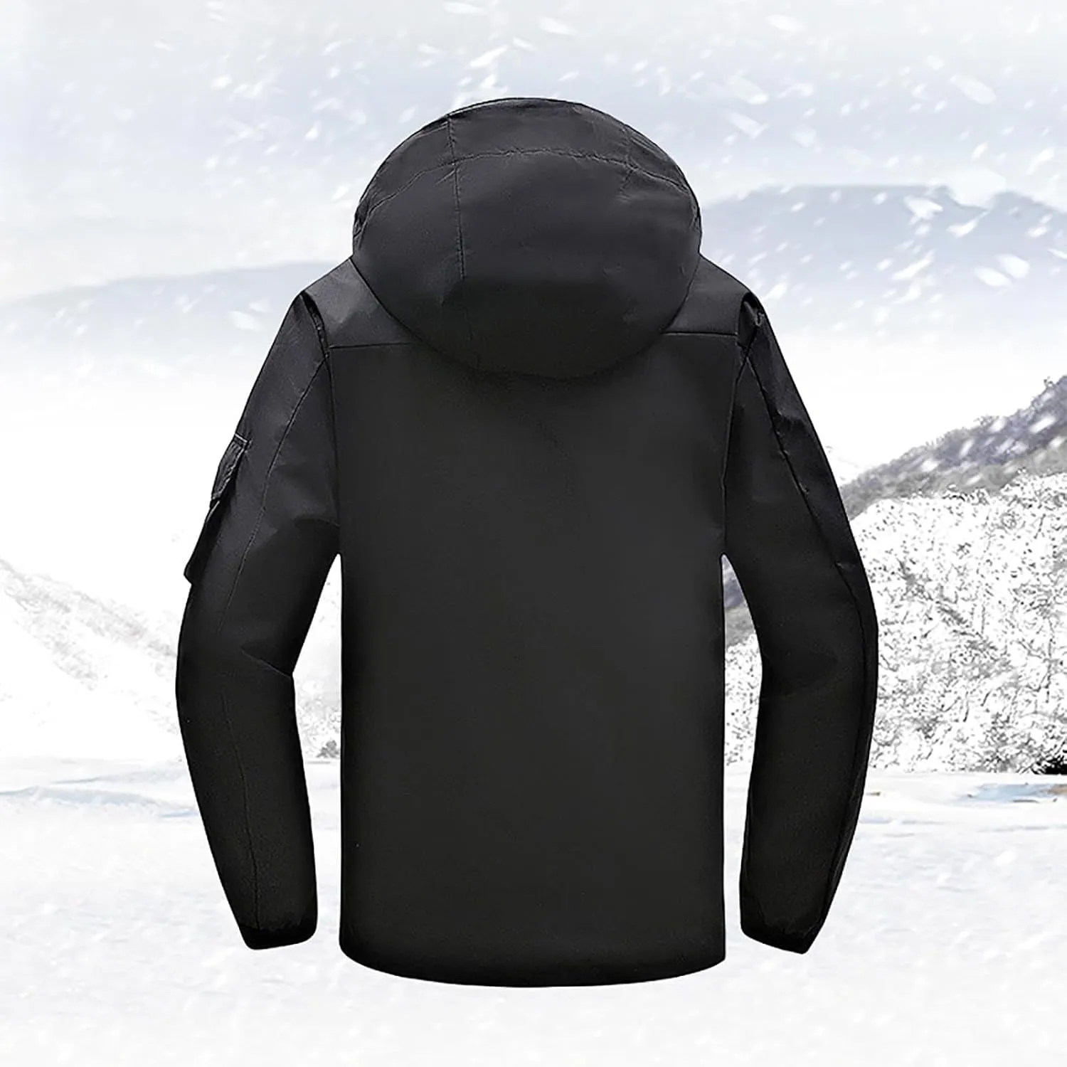 Mens Windbreaker Jackets Lightweight Rain Jacket Men Waterproof Winter Outdoor Coat for Men with Detachable Lining S-5XL