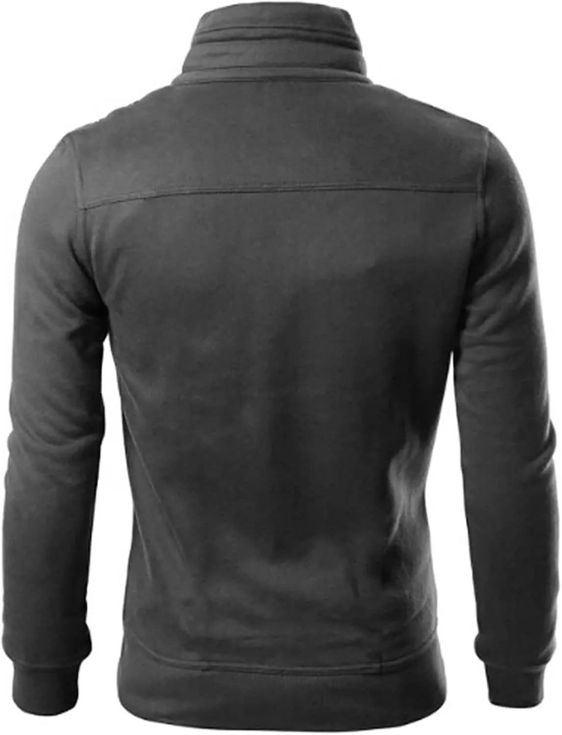 Men's Zip Up Hoodie Lightweight Button Fly Slim Fit Long Sleeve Cotton SweatShirt Fashion Stand Collar Sports Jackets