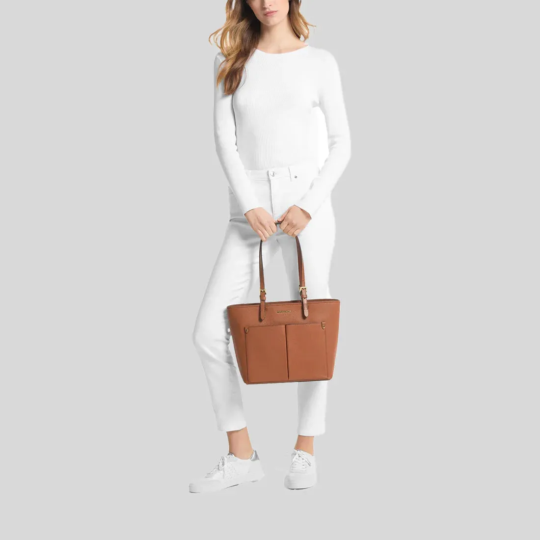 MICHAEL KORS Jet Set Medium Pocket Tote Bag Luggage RS-35F3GTVT8B