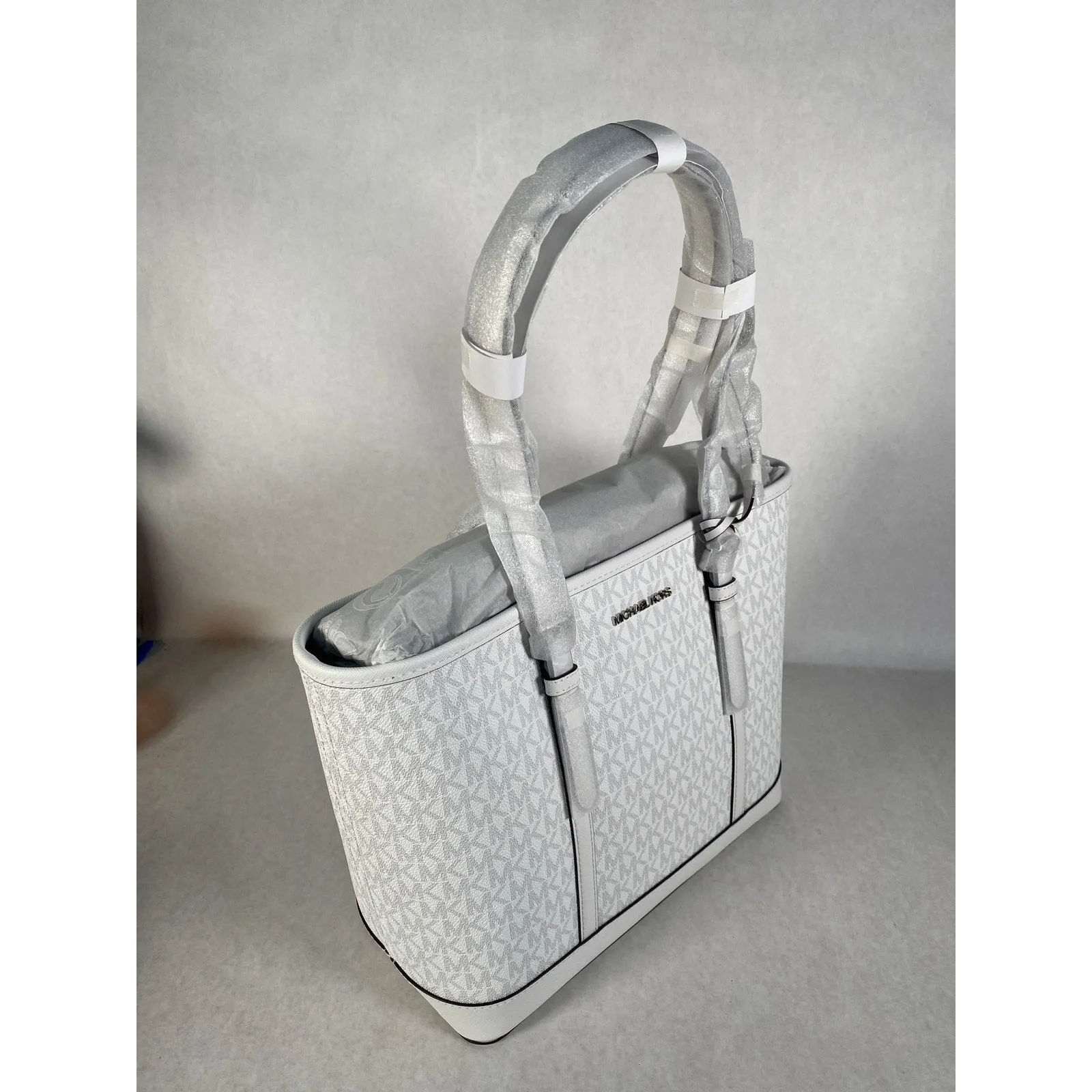 Michael Kors Jet Set Travel Small Signature Sligo Top-Zip Tote Bag NWT MSRP $448