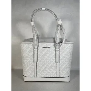 Michael Kors Jet Set Travel Small Signature Sligo Top-Zip Tote Bag NWT MSRP $448