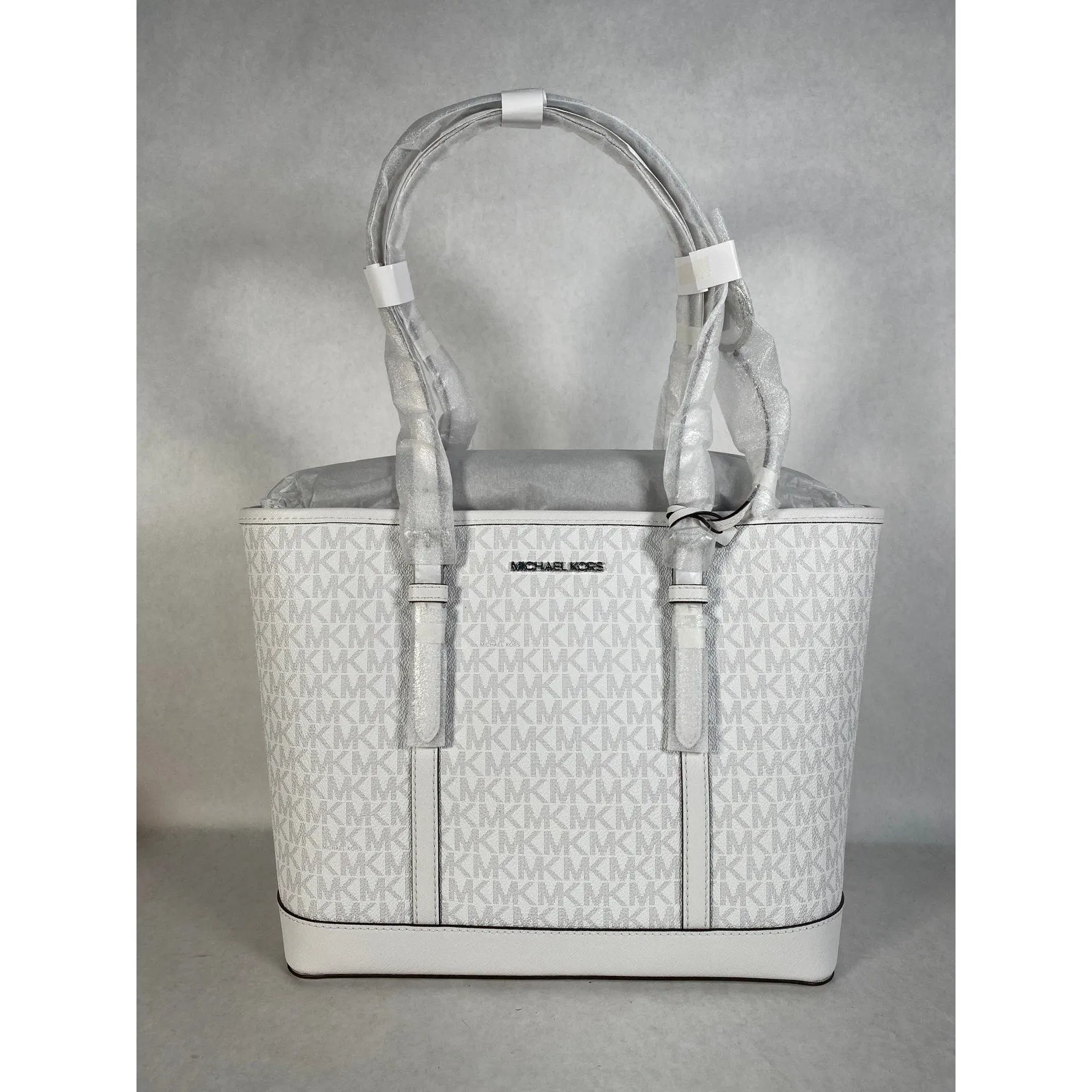 Michael Kors Jet Set Travel Small Signature Sligo Top-Zip Tote Bag NWT MSRP $448