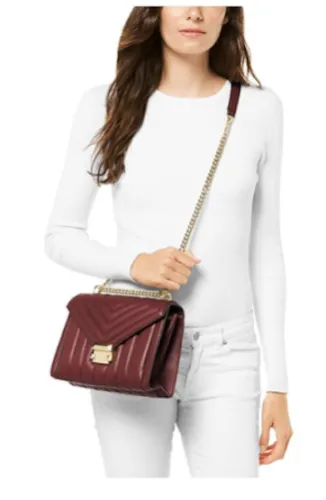 MICHAEL KORS Whitney Large Quilted Leather Convertible Shoulder Bag