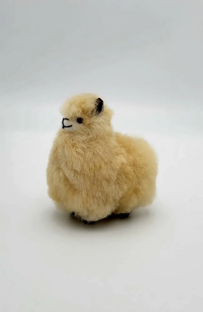 Mini Alpaca Keychain - White