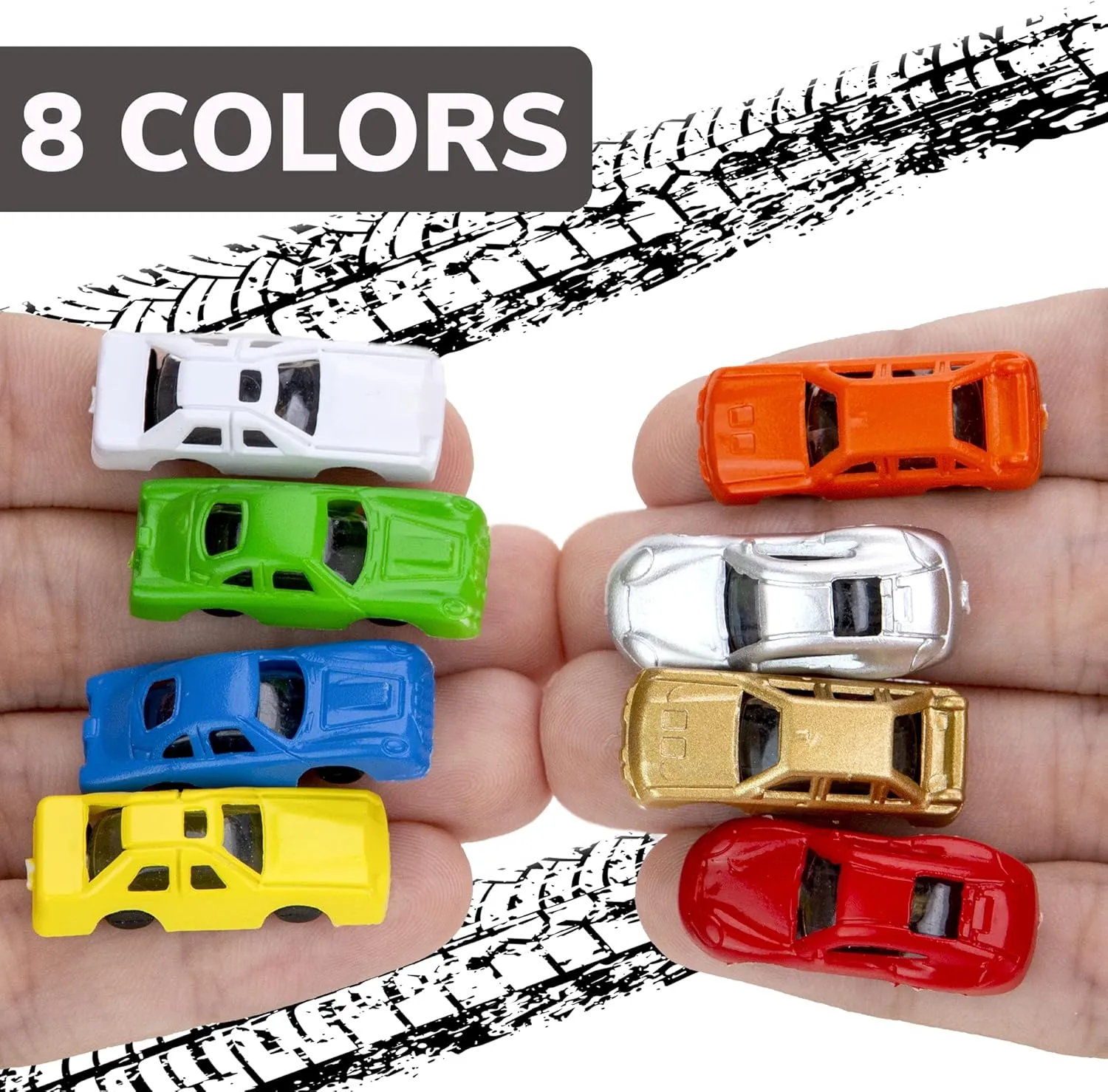Mini Cars for Kids - Plastic Car Toys Bulk - Easter Egg Fillers - 100 Pcs Little Cars - Tiny Plastic Toys for Goody Bags, Party Favors, Classroom Prizes