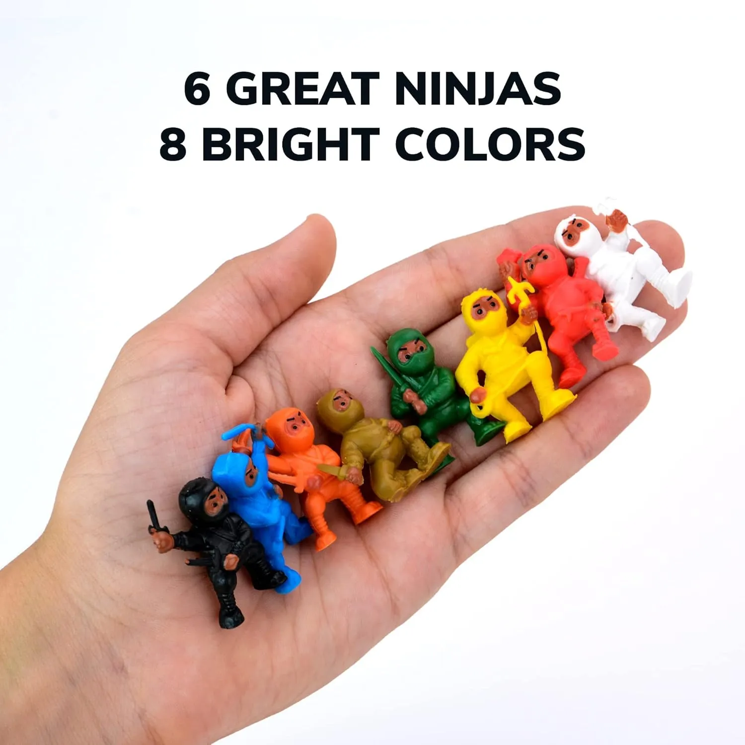 Mini Ninja Gaming Action Figures - Ninja Party Supplies - Ninja Kids Party Favor and Birthday Gift - Ninja Accessories - Easter Egg Fillers - Ninja Birthday Cake Topper - 50pcs