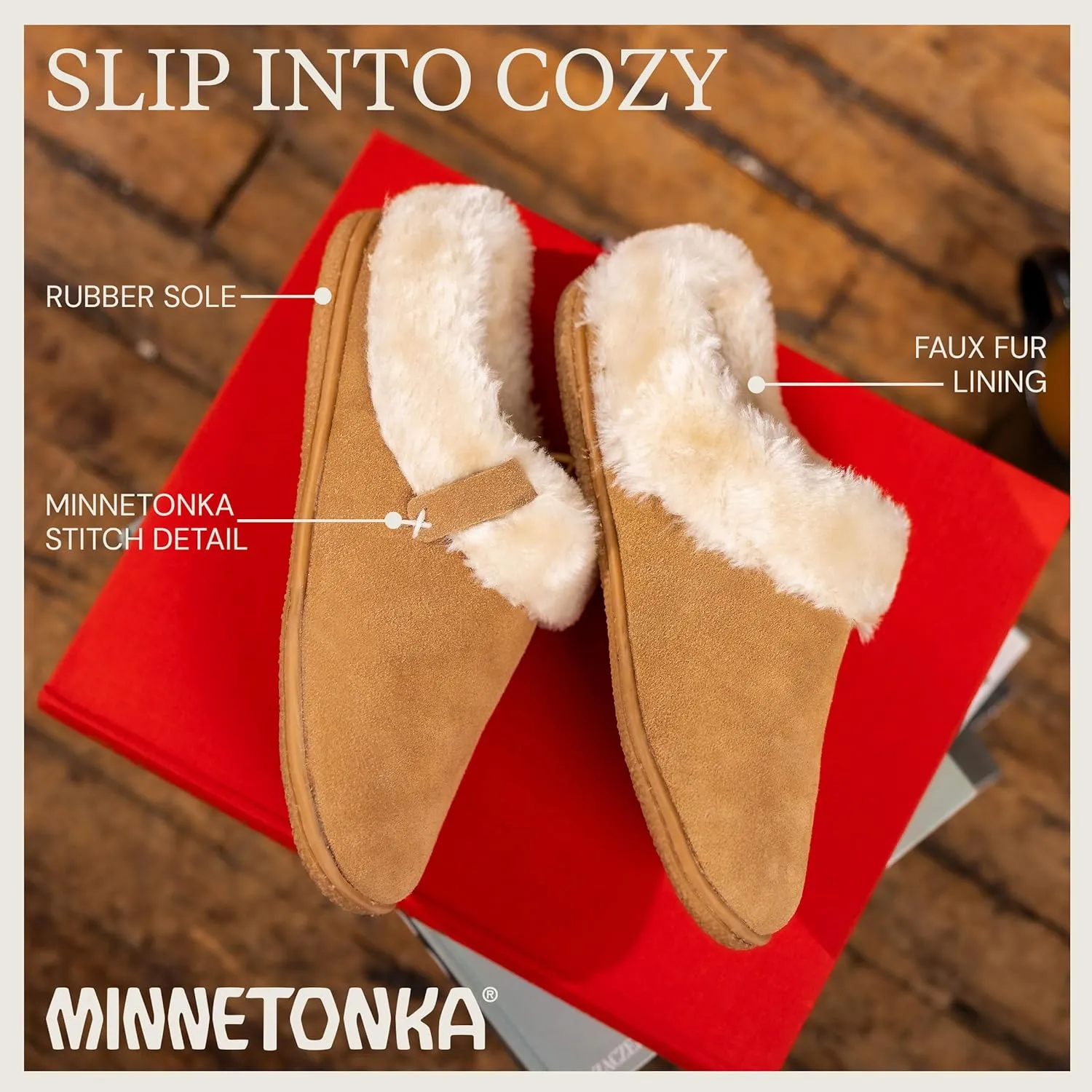 Minnetonka Women's Camp Collar Scuff Slippers