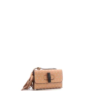 Miss Bamboo Shoulder Bag Studded Leather Small