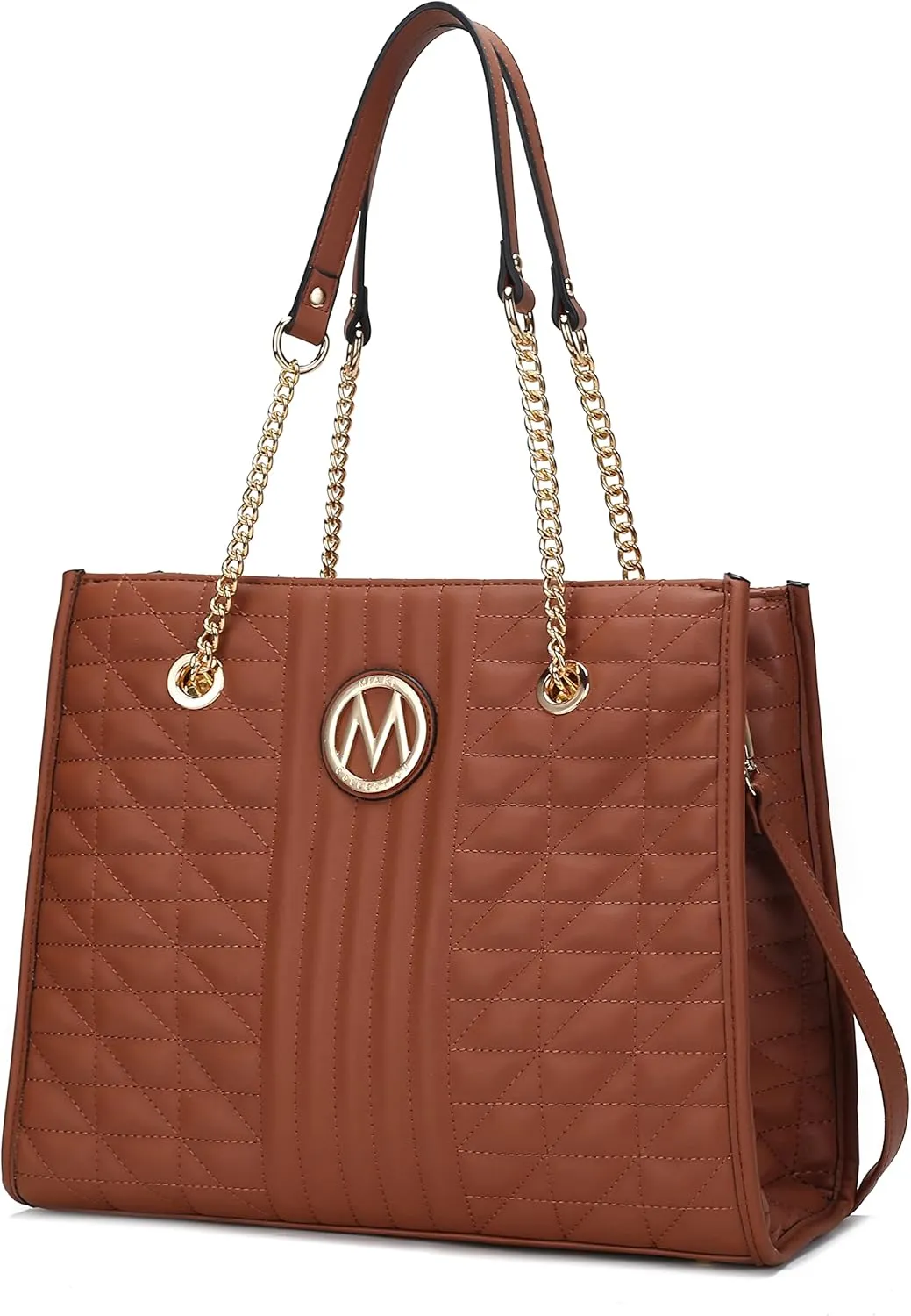 MKF Collection Shoulder Bag for Women, Vegan Leather Fashion Tote Handbag Messenger Purse