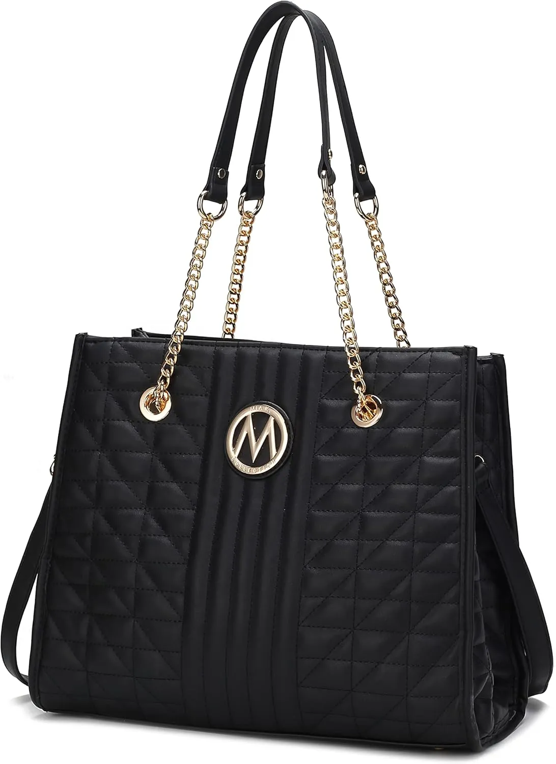 MKF Collection Shoulder Bag for Women, Vegan Leather Fashion Tote Handbag Messenger Purse