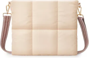 MoKo Puffy Tablet Sleeve Bag for iPad Pro 11/12.9 inch,Quilted Puffer Puff Pillow Case with Shoulder Strap