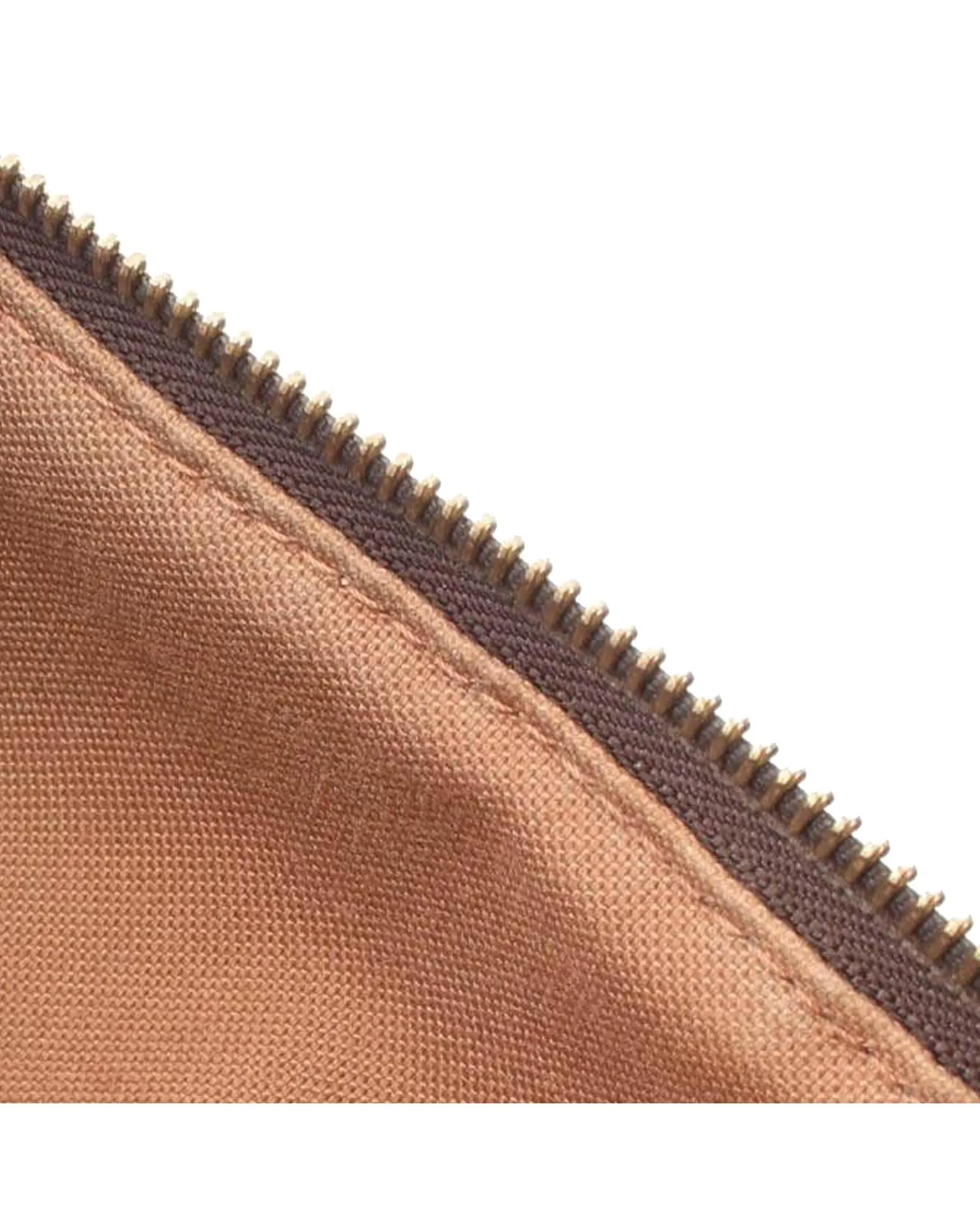 Monogram Canvas Tote Bag with Leather Trim and Multiple Pockets