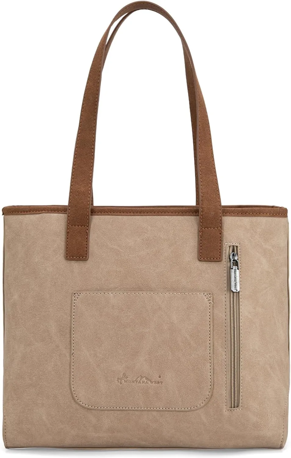 Montana West Western Tooling Tote Bag with Wallet Set for Women Vintage Studded Top Handle Shoulder Handbag