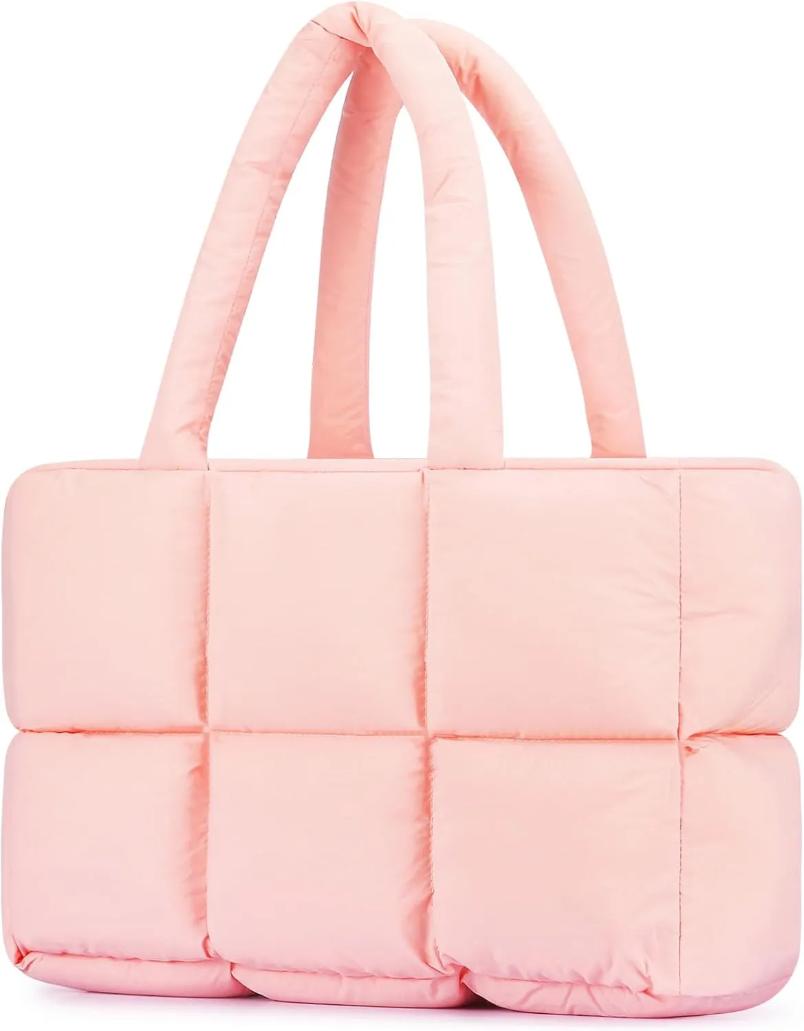 Mossio Travel Puffer Tote Bag for Women - Large Quilted Shoulder Bag Handbag Puffy Weekender Overnight Bag for Shop Work Gym