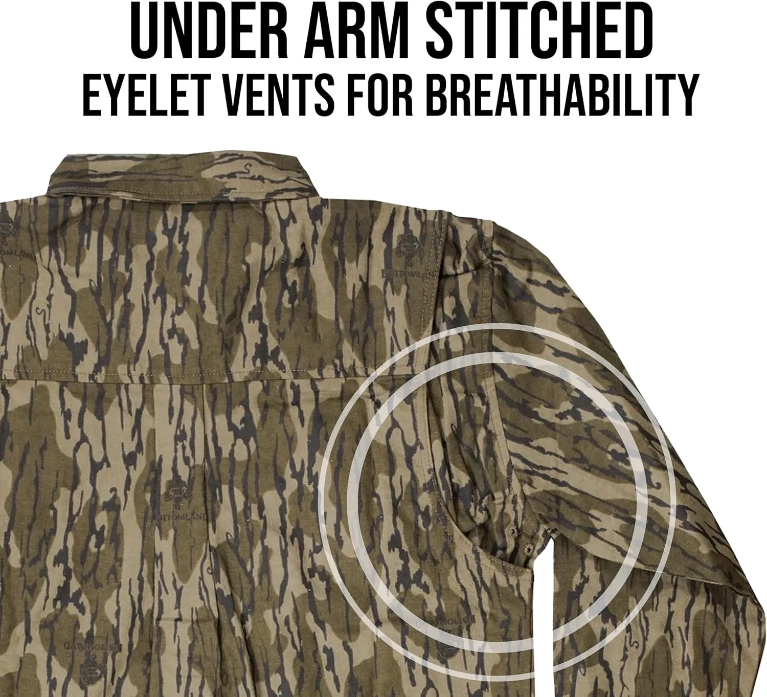 Mossy Oak Mid-Weight Chamois Camo Hunting Shirt for Men