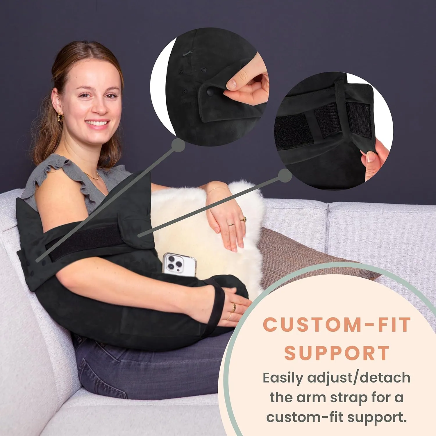 MOYOAMA Post Shoulder Surgery Pillow with Pocket- Rotator Cuff Pillows for Sleeping, After Shoulder Surgery Must Haves, Rotator Cuff Sleeping Pillow, Rotator Cuff Surgery Recovery Accessories