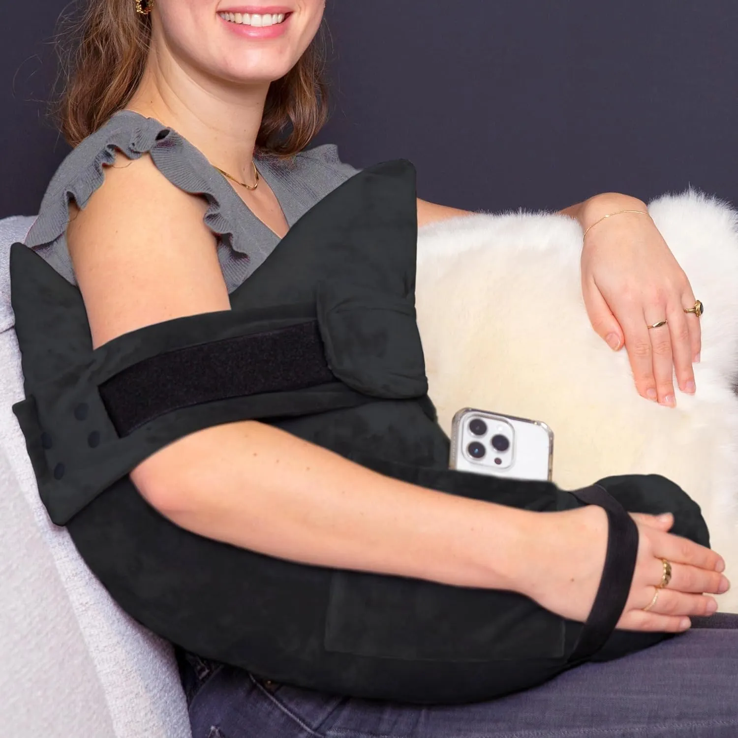 MOYOAMA Post Shoulder Surgery Pillow with Pocket- Rotator Cuff Pillows for Sleeping, After Shoulder Surgery Must Haves, Rotator Cuff Sleeping Pillow, Rotator Cuff Surgery Recovery Accessories