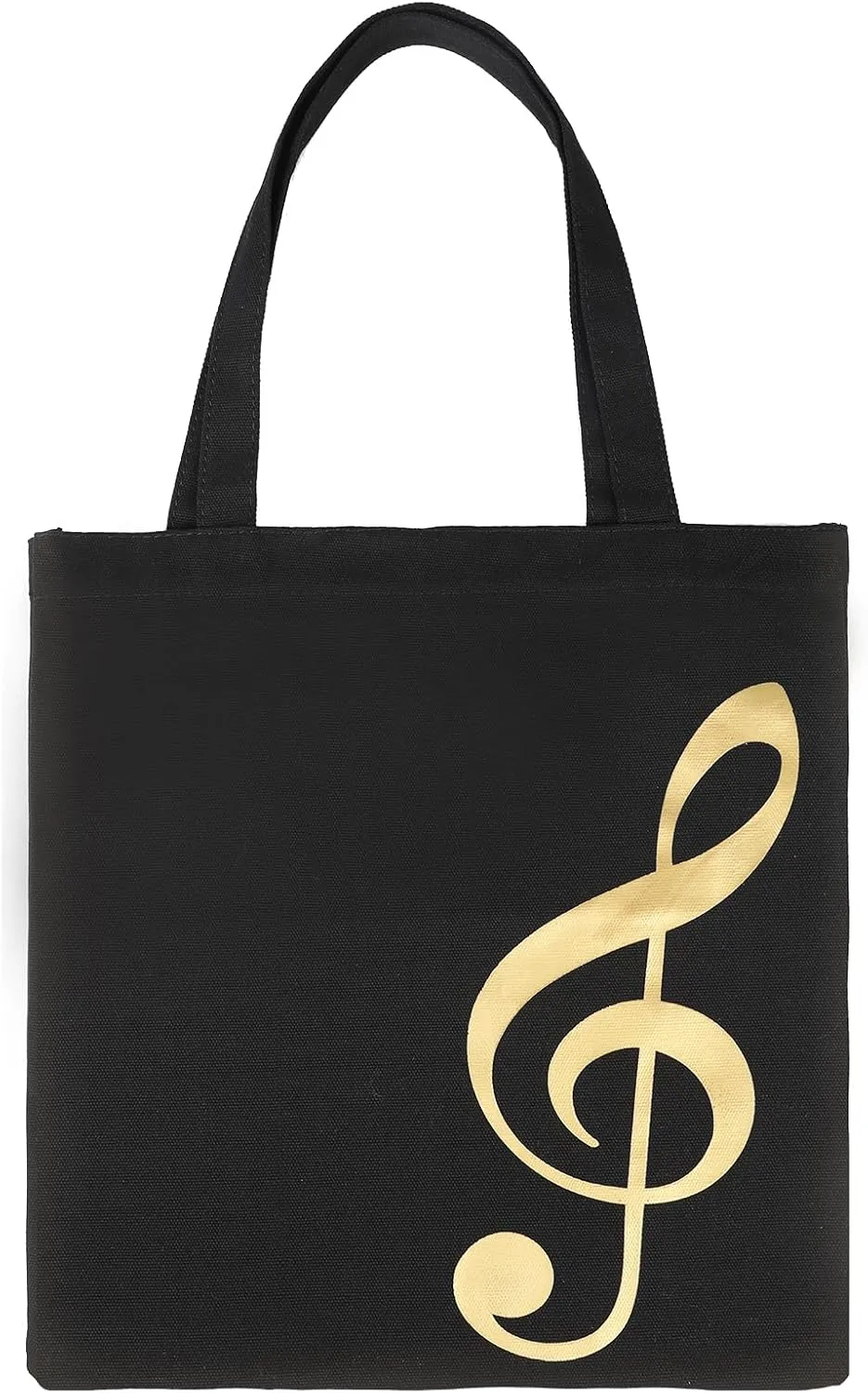 Music Notes Tote Bag, Canvas Handbag for Class, Reusable Shopping Bags, Music Gifts for Women