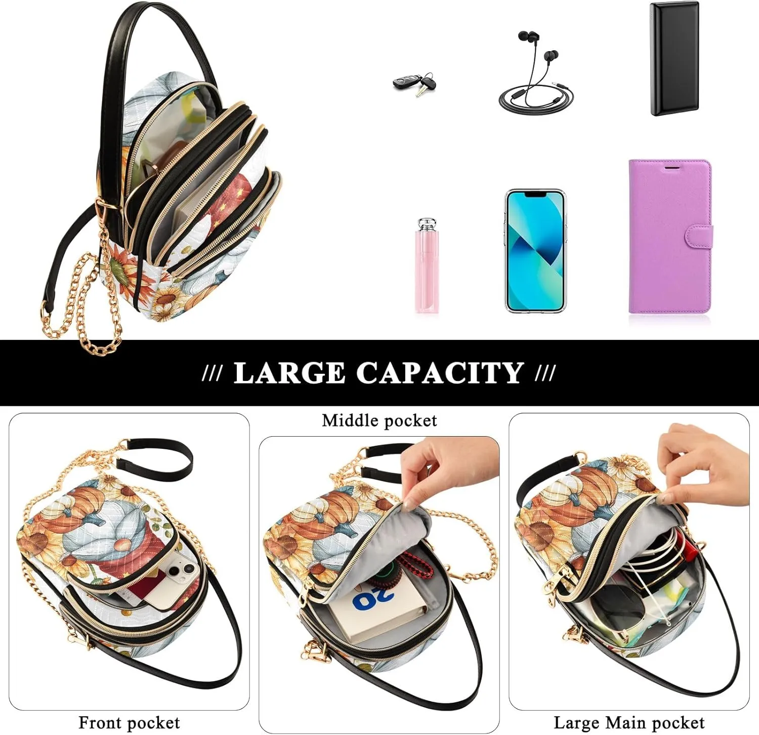 Mystical Golden Butterfly Women Bags Crossbody Womens Shoulder Handbags