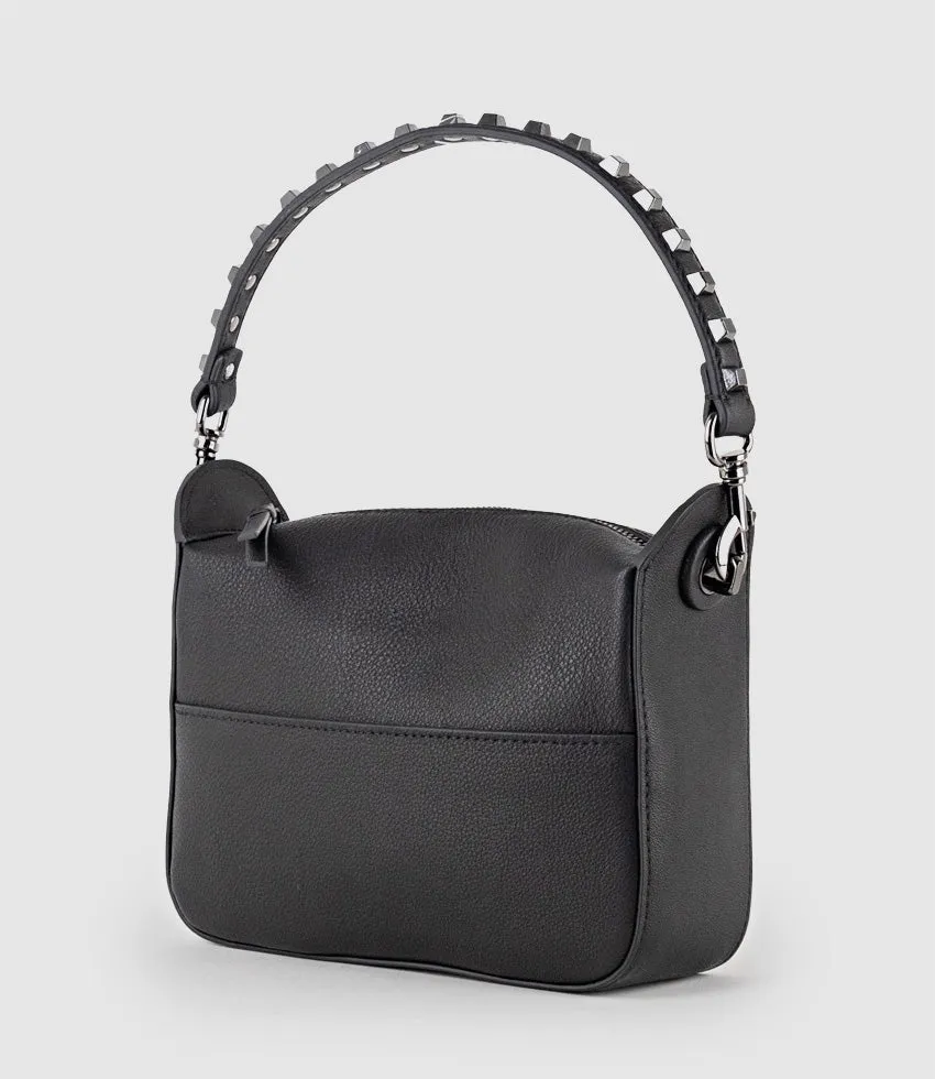 NATANIA Small Box Bag in Black