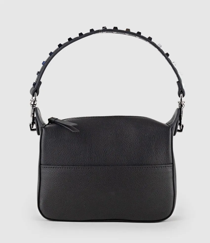 NATANIA Small Box Bag in Black