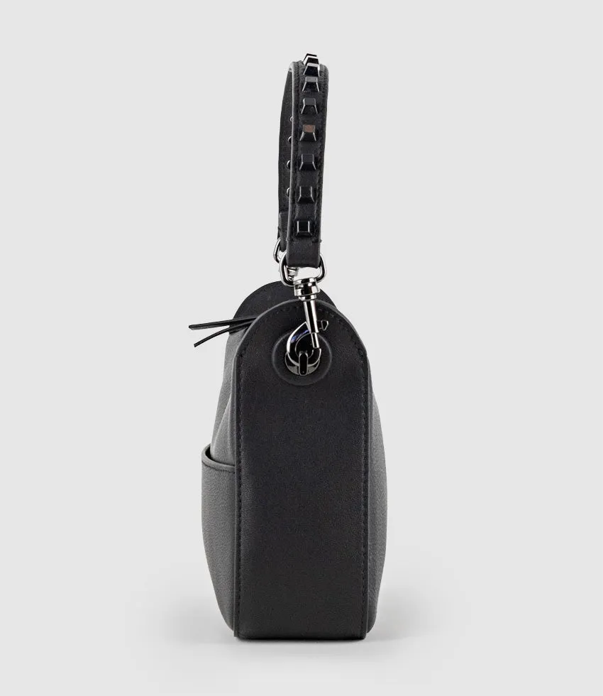 NATANIA Small Box Bag in Black