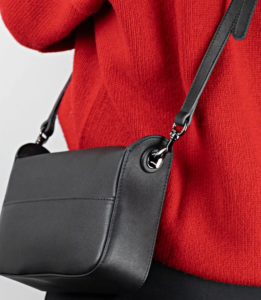 NATANIA Small Box Bag in Black