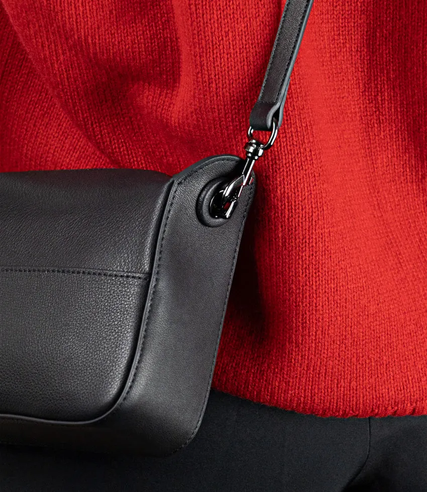 NATANIA Small Box Bag in Black