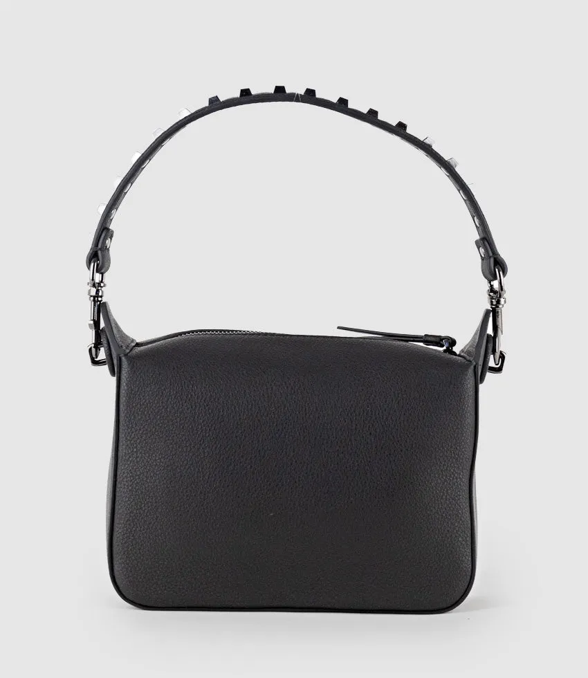 NATANIA Small Box Bag in Black