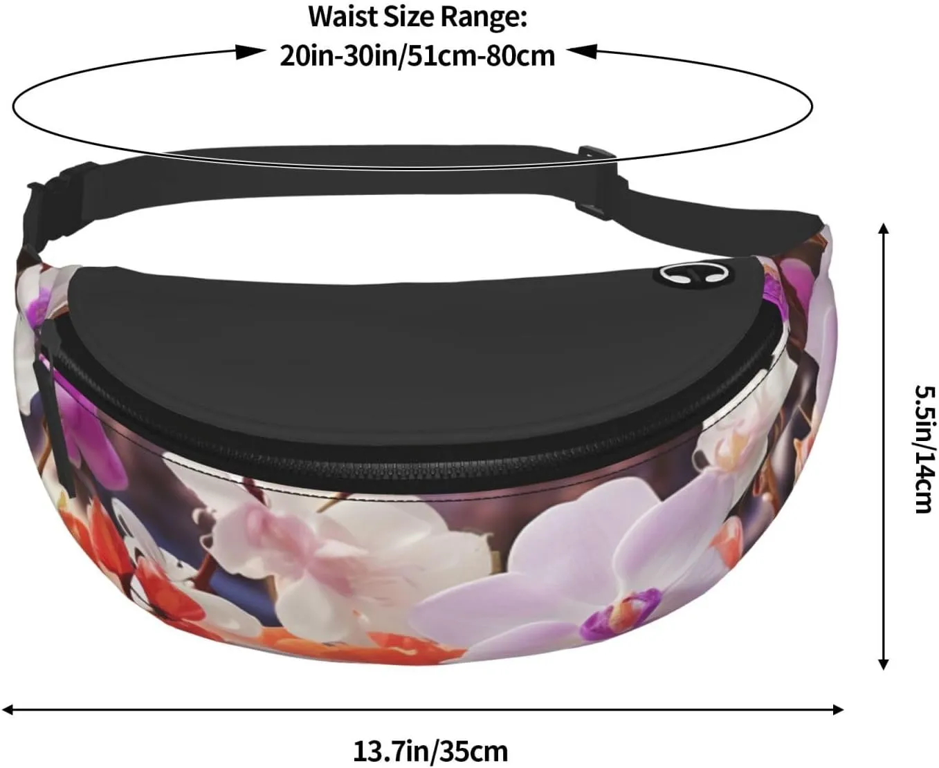 Nature Floral Spring Fanny Pack for Man Women Waist Bag Adjustable Belt Casual Chest Bag Bum Bags for Travel Sports Running Hiking Waist Packs