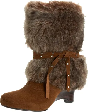 Naughty Monkey Women's D-Lux Faux Fur Boot