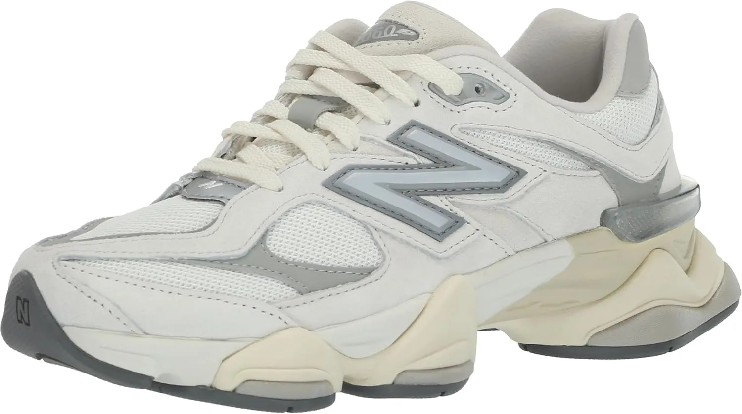 New Balance 9060 Sneaker, Sea Salt/Concrete/Silver Met, 10 US Men/11.5 US Women